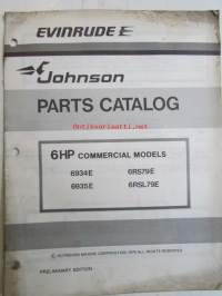 Evinrude-Johnson 1978 Parts Catalog 6 HP Commercial, katso tarkemmat mallimerkinnät kuvista.