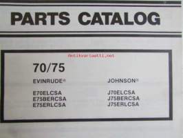 Evinrude-Johnson 1979 Parts Catalog 70/75 HP, katso tarkemmat mallimerkinnät kuvista.