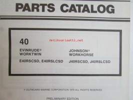 Evinrude-Johnson 1979 Parts Catalog 40 HP, katso tarkemmat mallimerkinnät kuvista.