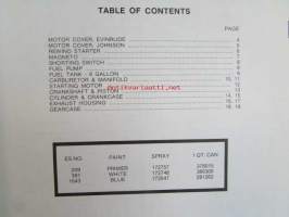Evinrude-Johnson 1979 Parts Catalog 9.9/15 HP, katso tarkemmat mallimerkinnät kuvista.
