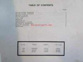 Evinrude-Johnson 1979 Parts Catalog E-4 HP, katso tarkemmat mallimerkinnät kuvista.