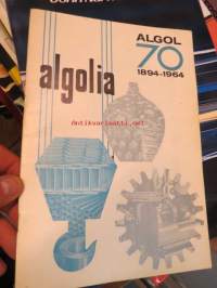 Algolia - Algol Oy sisäinen henkilökunta- ja yritysjulkaisu vuosilta 1963, 1964, 1966, 1967, 1969, 1970, 1971, 1972, 1973, 1974, 1975