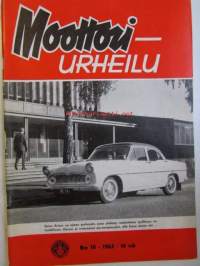 Moottori-urheilu 1962 nr 10 -mm. Trumppa meni lujaa, Lentävä skotti lähti pois, Trial tarinoita, lamput loistavat motocrossi, Viritelläänpä 2-pyttyinen java