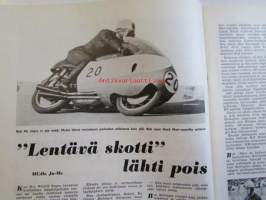 Moottori-urheilu 1962 nr 10 -mm. Trumppa meni lujaa, Lentävä skotti lähti pois, Trial tarinoita, lamput loistavat motocrossi, Viritelläänpä 2-pyttyinen java