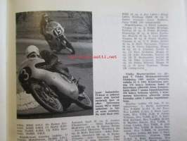 Moottori-urheilu 1962 nr 8 -mm. Mike maailman mestari, Hollannin Dutch TT, Mistä kenkä puristaa, Leningradin valloitusta johti ruotsalainen totte Hallman,