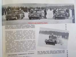 Moottori-urheilu 1962 nr 3 -mm. Erola Aarno Espanjan matkalla tapahtui lyijymyrkytys, OH-HKA esittelyssä, Rallikauden alun ajatuksia, Pali suututti Skoghit, Erik