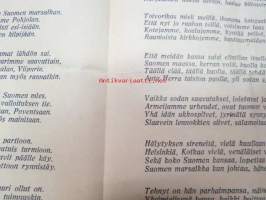 Sota-Aikain laulu Suomessa - Neljän vuoden ajalla, v. 1939-1943 MUistelmia talvisodasta ja Moskovan pakkorauhasta sekä uudesta hyökkäyksestä maahamme