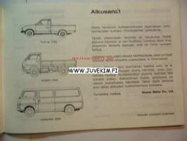 Datsun Pick-Up 720, Homer F20, Caravan E20 -Käyttöohjekirja