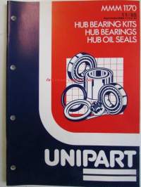 Unipart MMM 1170, Hub Bearing Kits, Hub Bearings, Hub Oil Seals - Tarvikkeiden Varaosaluettelo, katso kuvista sisällys tarkemmin.