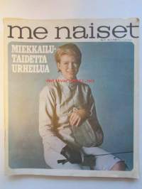 Me naiset 1965 nr 9 -mm. Talttumaton sydän, Kirjooista ja kirjahyllyistä, Linnan valtiattaren vastaan otolla, Piirtoja jäähän Eva Romanova Pavel Roman Ludmila