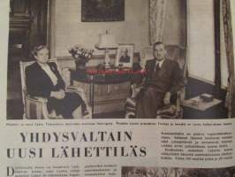 Suomen Kuvalehti 1950 nr 15 -huhtikuu mm. Kannessa Otto Manninen, Polo Rivels Clowniseurue, Yrjö Kokko Ristiinnaulittu, Totuus Andréen retkikunnan tuhosta 1930,