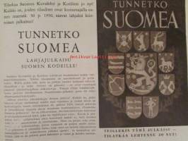 Suomen Kuvalehti 1950 nr 42 -mm. Kannessa Miss Suomi Satu Östring ja Palkintoauto Plymouth, Ministeri Wipert Von Blücher ensimmäinen ja viimeinen keskusteluni