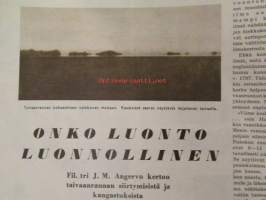 Suomen Kuvalehti 1952 nr 34 -mm. Kannessa Martti Huttunen Suomen paras porari, Jälkiharavointia Olympiakentältä ja vähän muualtakin, Suuntana nykyaika veistos