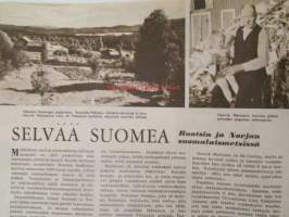 Suomen Kuvalehti 1952 nr 34 -mm. Kannessa Martti Huttunen Suomen paras porari, Jälkiharavointia Olympiakentältä ja vähän muualtakin, Suuntana nykyaika veistos