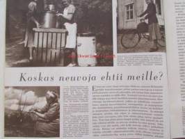 Kotiliesi 1950 nr 13-14 -mm. ,Taiteilija G. Paaer - Maija muori muistelee ompelemalla koristeltuja peittoja,  Sandra Tappura, Ella Kitunen 60-vuotias