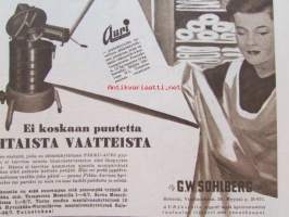 Kotiliesi 1950 nr 13-14 -mm. ,Taiteilija G. Paaer - Maija muori muistelee ompelemalla koristeltuja peittoja,  Sandra Tappura, Ella Kitunen 60-vuotias