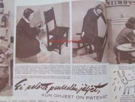 Kotiliesi 1952 nr 7, 1.4.1952, huhtikuu I numero, Kansikuva Suurkirkko, Fazer / Disney, Arkkipiispatar Kirsti Salomies, Vaalijala vajaamielisille lapsille, Kieku...