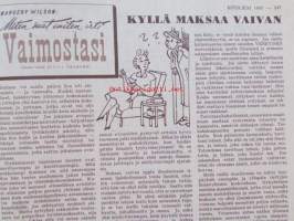 Kotiliesi 1952 nr 7, 1.4.1952, huhtikuu I numero, Kansikuva Suurkirkko, Fazer / Disney, Arkkipiispatar Kirsti Salomies, Vaalijala vajaamielisille lapsille, Kieku...