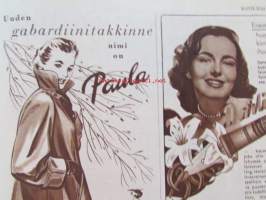 Kotiliesi 1952 nr 7, 1.4.1952, huhtikuu I numero, Kansikuva Suurkirkko, Fazer / Disney, Arkkipiispatar Kirsti Salomies, Vaalijala vajaamielisille lapsille, Kieku...