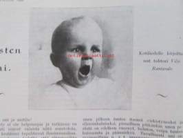 Kotiliesi 1928 nr 16, Kansikuva Ingrid Ruin - Aamukahvi, Chevrolet Imperial, Herneiden ja papujen yksinkertaisia säilöntätapoja, Pappilan emännän huolia 1890-luvulla