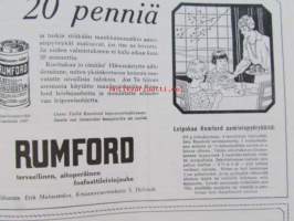 Kotiliesi 1928 nr 16, Kansikuva Ingrid Ruin - Aamukahvi, Chevrolet Imperial, Herneiden ja papujen yksinkertaisia säilöntätapoja, Pappilan emännän huolia 1890-luvulla
