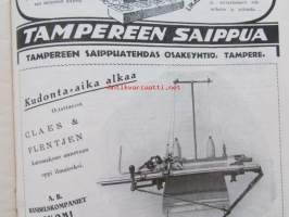 Kotiliesi 1928 nr 16, Kansikuva Ingrid Ruin - Aamukahvi, Chevrolet Imperial, Herneiden ja papujen yksinkertaisia säilöntätapoja, Pappilan emännän huolia 1890-luvulla