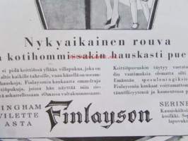 Kotiliesi 1928 nr 16, Kansikuva Ingrid Ruin - Aamukahvi, Chevrolet Imperial, Herneiden ja papujen yksinkertaisia säilöntätapoja, Pappilan emännän huolia 1890-luvulla