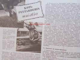Kotiliesi 1947 nr 10 -mm. Kotipuutarhurin muistio, Kalasta apua ruokahuoliin ja huumorin puutteeseen, Kevätmessujen merkeissä, Sellaista isää ei olekaan jokaisella