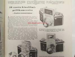 Tekniikan Maailma 1956 nr 5 -mm. Radio-ohjattu pienoisauto, Yksinkertainen ja pienikokoinen matkaradio (kaaviot, kytkennät, kelat, osien sijoittelu, viritys,