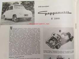 Tekniikan Maailma 1956 nr 7 -mm. Messukirje Hannoverista, Koekuvaa Bauer 88, Transistorivahvistimella varustettu Geiger-Müller laite, Goggomobil T 300 koeajossa,