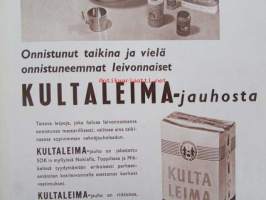 Kotiliesi 1958 nr 8 -mm.  Huhtikuu Ompelemme nahkakäsineet, Pariloimalla paras ruoka, Hattu kaunistaa, Hankkisimmeko koiran?, Arkkitehti Raili Kokkola valoa