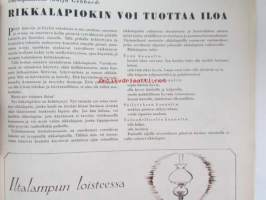 Kotiliesi 1958 nr 17 -mm. Omenat odottavat säilöjää, Opettaja Anne Saloheimo syksyn padat vihanneksia ja muuta, Syyskuun puutarha, Maisteri Aili Palmen Sveitsin