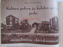 Kotiliesi 1958 nr 22 -mm. Talvikauden ruokalista, Ranskalaisen emännän keittiövälineitä, Tyttäret lähtee koulujuhlaan, Lapsen ensimmäinen vuosi,