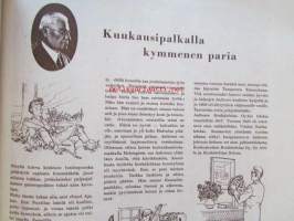 Kotiliesi 1953 nr 6 Maaliskuu -mm. Ajankuvaa kevät 1953. Arabian astiamallistoja hintatietoineen v. 1953  Paula-tyttö 1953, Runsaasti kevätmuotia 1953