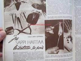 Kotiliesi 1953 nr 6 Maaliskuu -mm. Ajankuvaa kevät 1953. Arabian astiamallistoja hintatietoineen v. 1953  Paula-tyttö 1953, Runsaasti kevätmuotia 1953