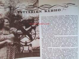 Kotiliesi 1954 nr 8 huhtikuu -mm. Kevyttä keväistä appelsiineista, Isä, Rakenna leikkimökki ( 3 erilaista mallipiirrosta), Kukkien keräilijän neljä ikkunaa,