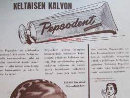 Kotiliesi 1954 nr 12 kesäkuu -mm. Riittoisa raparperi, Kotiruoka vai kaupan tölkki?, Raikasta ja ilmavaa kesäasuun ja sen alle, Puutarhassa on hengähdystauko,