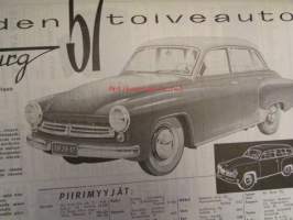Tekniikan Maailma 1957 nr 3 -mm. Yleisvene &quot;perhevene V&quot; piirrustukset, Tehkäämme maaliruisku, Transistorivahvistimia, ULa-vastaaotin Hi-Fi vastimia varten,