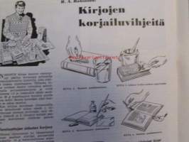 Tekniikan Maailma 1957 nr 4 -mm. Koekuvaa Mamiya-35, Yksinkertainen putkivolttimittari, Juhani Salmi ja Aimo Koski Pianokitara helppotekoinen ja monipuolinen