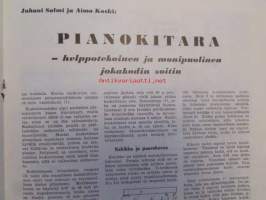 Tekniikan Maailma 1957 nr 4 -mm. Koekuvaa Mamiya-35, Yksinkertainen putkivolttimittari, Juhani Salmi ja Aimo Koski Pianokitara helppotekoinen ja monipuolinen