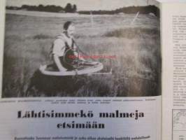 Tekniikan Maailma 1957 nr 4 -mm. Koekuvaa Mamiya-35, Yksinkertainen putkivolttimittari, Juhani Salmi ja Aimo Koski Pianokitara helppotekoinen ja monipuolinen