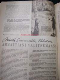 Kotiliesi 1947 nr 8.  Kevät 1947 ajankuvaa. Artikkeli kuvineen Eteläpohjalaisen emännän kevätleipomukset / johtaja Hilja Massinen Kauhajoen kotitalousopisto