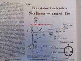 Tekniikan Maailma 1957 nr 10 -mm. Rainojen kopiomislaite, Taskukokoinen tehovastaanotin transistoreilla, Koekuvassa Suurennuskone Opemus II 6x6 cm, 2