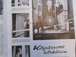 Tekniikan Maailma 1957 nr 12 -mm. Kannessa Suomalainen pienoisauton prototyyppi, Kuukauden kytkentäkaavio monipuolinen 2,5W pienoisvahvistin, Käsitelkää
