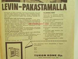 Kotiliesi 1962 nr 15 -mm. Ompelemme ja kirjoimme, Mansikkamaa sadon jälkeen, Raili Manninen Sadon korjuun aikaan, Kesämökin valaisimet paranevat, Suomalainen