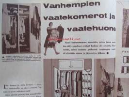 Kotiliesi 1962 nr 2  Tammikuu -mm. Omakotitalo suunniteilla, Helvi Wagner käsittele oikein ruoka-aineita, Outo aviomieheni, Maailman nälkä painaa naisten