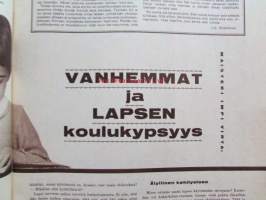 Kotiliesi 1962 nr 5 -mm. Tasavallan presidentti ja rouva Kekkonen, Vanhemmat ja Lapsen koulukypsyys, Tunnen sen ihmisen, Norjatar kertoo miten suomalainen nainen