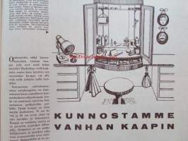 Kotiliesi 1962 nr 12 -mm. Vanhapoika kukkii, Herraa syvään ja rouvaa kiitetään, Valkeus on täydellinen, Saunominsen vaikutus terveyteemme, Tarvitaanko