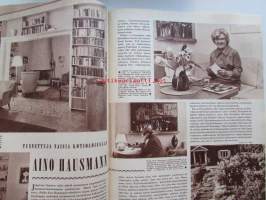 Kotiliesi 1961 nr 4 -mm. Kansanterveystyö vetonumeroksi Suomen naisjärjestöjen ohjelmaan, Kasvava perhe, Tyttö tarmokas lähtee talvilomalle, Aino Hausman,