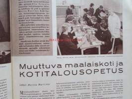 Kotiliesi 1961 nr 7  huhtikuu -mm. Me puheliaat naiset, Keittiössä keksittyä, Kodin työ yliopistollisen tutkimuksen kohteeksi, Muuttuva maalaiskoti ja